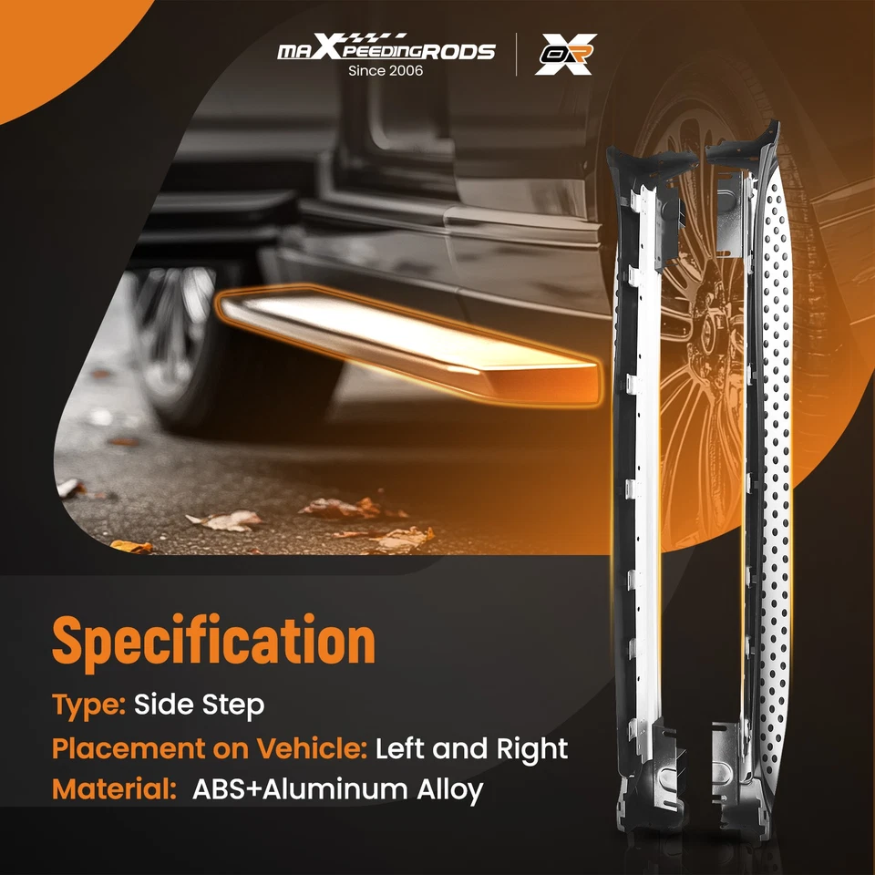 Nerf Bars Side Step Kit for Mercedes-Benz ML350 ML500 ML550 W164 2006-11 Black - Image 3 of 4