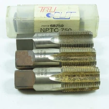 3/4"-14 NPT Straight Flute Taper Pipe Tap 4F USA Lot of 4