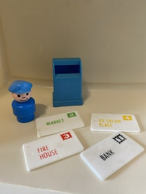 Fisher Price Little People Mail Box Envelopes Pieces Postman s36