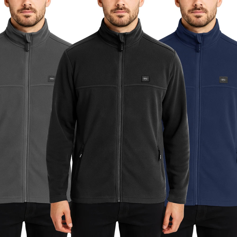 Chaqueta térmica de lana para hombre Lee Cooper ropa de trabajo suéter bolsillos con cremallera top de trabajo