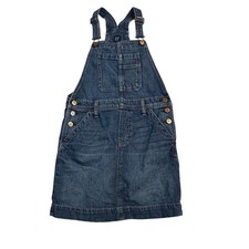GAP Kid Denim Jean Spring Summer Overall Dress Dungarees Size L 10 11 Year Blue