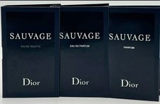 DIOR SAUVAGE EDT 1.0ml .03fl oz x 3 COLOGNE SPRAY SAMPLE VIALS