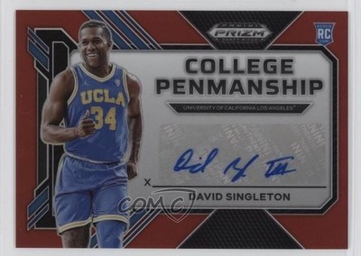 2023 Prizm Draft Picks College Penmanship Red 198/199 David Singleton Auto 1s2h