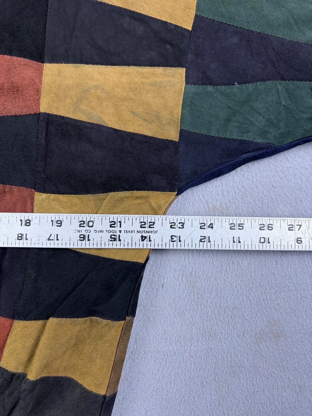 Vintage Leather Patchwork Windbreaker Jacket Adul… - image 9