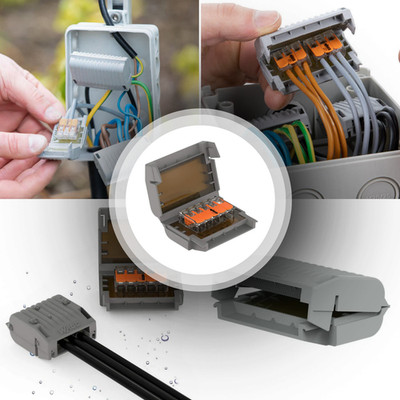 Waterproof Sealing Gelbox for Wago 221 Splicing Lever-Nut Connectors US