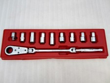 Vintage Snap-on 10pc Caster Camber Ratchet Socket Set Wa309gla Underline Usa Vintage Snap-on 10pc Caster Camber Ratchet Socket Set Wa309gla Underline Usa