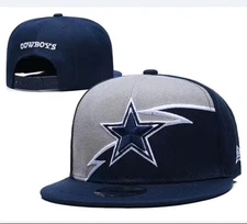 Dallas Cowboys Hat Cap Snapback Blue Gray Sharktooth New Era Throwback Star NFL