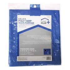 Home Plus P68-88W UV Treat Blue Light Duty Polyethylene Tarp 6 W x 8 L ft.