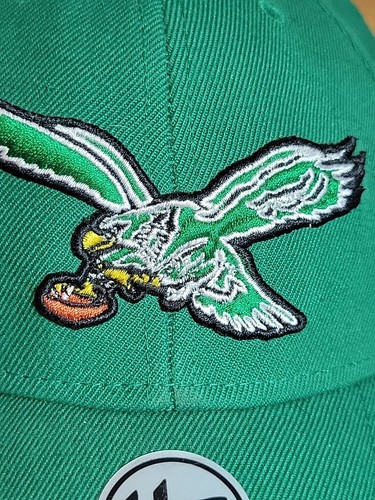 Philadelphia Eagles NFL '47 Brand Throwback Green Clean Up Adjustable Hat - Picture 11 of 14