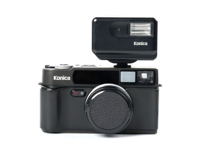 [Exc+++] Konica Hexar AF analoge Sucherkamera 35 mm mit HX-14 Blitz #3056A
