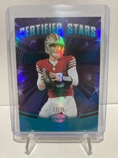 2025 Panini Certified Brock Purdy Certified Stars Mirror Teal /75 #CST-BPY 49ers