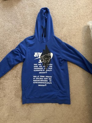 Nike Air Jordan Men's Large Blue Hoodie Upside Down Logo