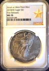 2018-W American Eagle NGC MS-70 First Release Vtg Bullion-0.999 Silver 1 Oz Coin