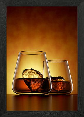 Scotch Whisky oder Rum gerahmtes Wandbild Poster Leinwanddruck Bild