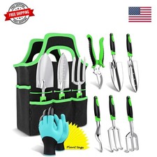 Garden Tools Set 8 PCS Heavy Duty Stainless Steel Gardening Tools for Women ...