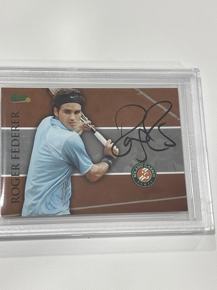 Roger Federer Signed Ace French Open Card Slabbed Beckett BAS COA Auto b - Image 3 of 4
