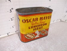 Little OSCAR MAYER 1950s tienda de comestibles lata de comida ALMUERZO CARNE vendedor muestra