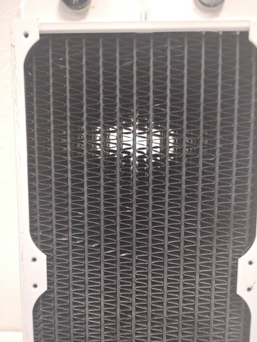 Alphacool NexXxos UT60 Full Copper 420mm Grzejnik, potrójny wentylator 140mm, biały - Zdjęcie 2 z 12