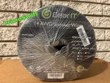 GearIT 14AWG 4-Conductor Speaker Wire CL3 Direct Burial – 250ft Black