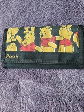 Disney Winnie The Pooh Black Tri Fold Wallet