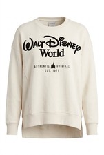 WALT DISNEY WORLD/WHITE CREAM CREW NECK SWEATSHIRT/NWT/SIZE S/MSWDWSC091226