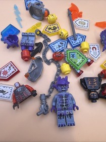 Lego NEXO KNIGHTS Parts and Figs Lot Shields, Fig parts Stone Stomper Harpy Head