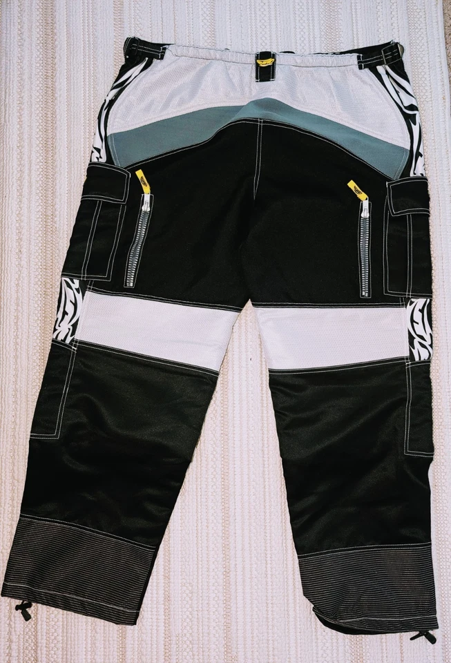 Pantalones de equipo de paintball JT vintage para hombre talla 44 negro blanco ventilado cremallera acolchada Foto 4 de 4