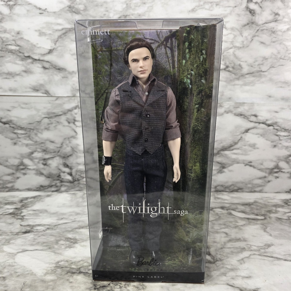Mattel Barbie Collector Twilight Saga Emmett Doll Pink Label