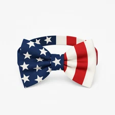 Mens American Flag Adjustable PreTied Bow Tie USA Patriotic Stars Stripes Bowtie