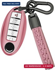 Kirsnda for Nissan Key fob Cover case with Keychain,Soft TPU Protect car Key Com
