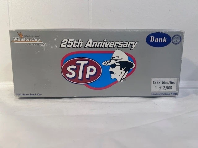 STP 25 Aniversario 1:24 Diecast Stock Car Bank 1972 Azul/Rojo Bobby Hamilton Foto 2 de 4