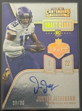 2020 Panini Contenders Draft Class Justin Jefferson RC, On Card Auto, SSP /20