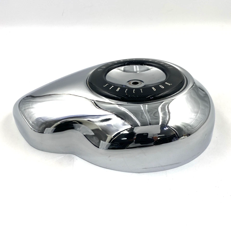 Cubierta de filtro de aire OEM Harley 28725-10 96 doble cámara 08-17 Dyna riñón cromo Foto 2 de 4