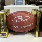 Tom Brady Auto Official NFL Leather Football Patriots "5x SB MVP" Fanatics Holo