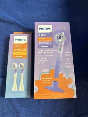 Sonicare One for Kids Battery Electric  Toothbrush Purple With Replacement Heads
