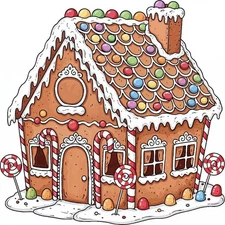 30 Custom Christmas Gingerbread House Personalized Address Labels