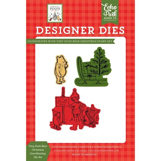Echo Park Winnie the Pooh Christmas Cutting Dies - Very Pooh Bear Christmas