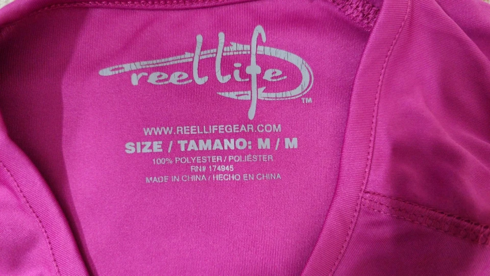 Женская футболка Reel Life пурпурная размер M с длинным рукавом защита от ультрафиолета б/у в отличном состоянии - Изображение 3 из 4