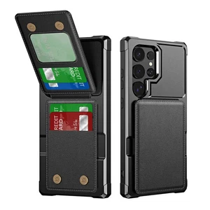 Pour Samsung S26Ultra/S25/24 Matériau résistant aux chocs Wallet Flip Téléphone Kickstand Case