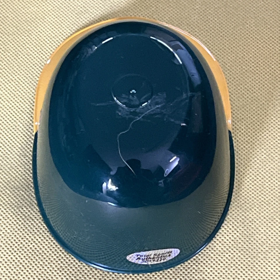 Mini casco firmado por Ricky Henderson Oakland A’s certificado de autenticidad holograma autografiado Foto 3 de 4
