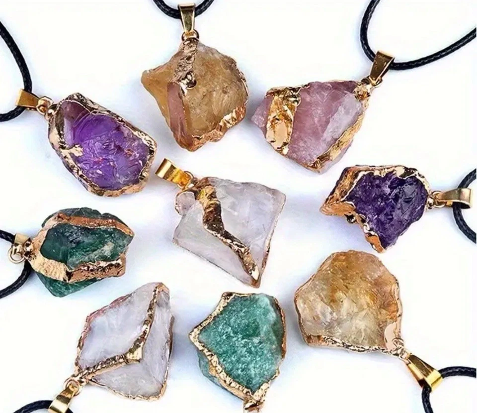 Colgantes de estrellas Merkaba de piedras preciosas de oro envueltos a mano para hacer joyas collar Foto 3 de 4
