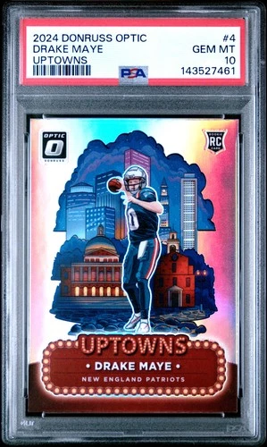 2024 Panini Donruss Optic Uptowns Drake Maye 4 PSA 10