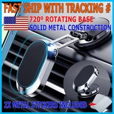 360 Rotation Magnetic Phone Holder Foldable Car Mount Stand For Samsung Iphones
