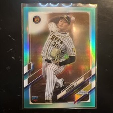 2021 Topps Chrome NPB Nippon- Aqua Refractor #55 Ren Satoh /199 (RC)