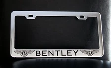BENTLEY License Plate Frame - Custom Made of Chrome Plated Metal