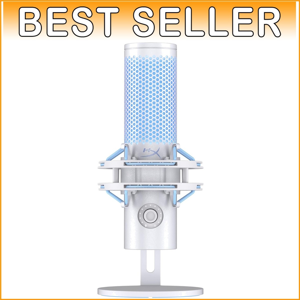 HyperX Quadcast 2 Frost – Bluetooth Podcast Microphone with