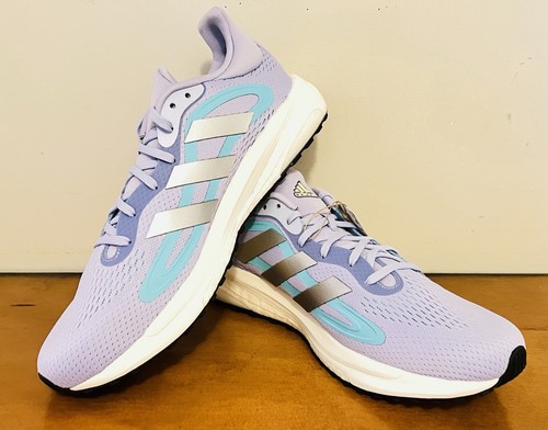 Scarpe da corsa Adidas Solar Glide 4 ST da donna viola/argento metallizzato 11,5 nuove con etichette - Foto 10 di 18