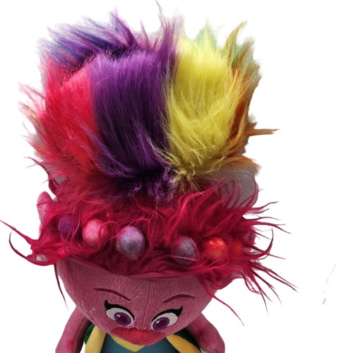 Trolls Poppy World Tour Stuffed Animal Plush Toy Pink Rainbow Gift 24" - Picture 3 of 7