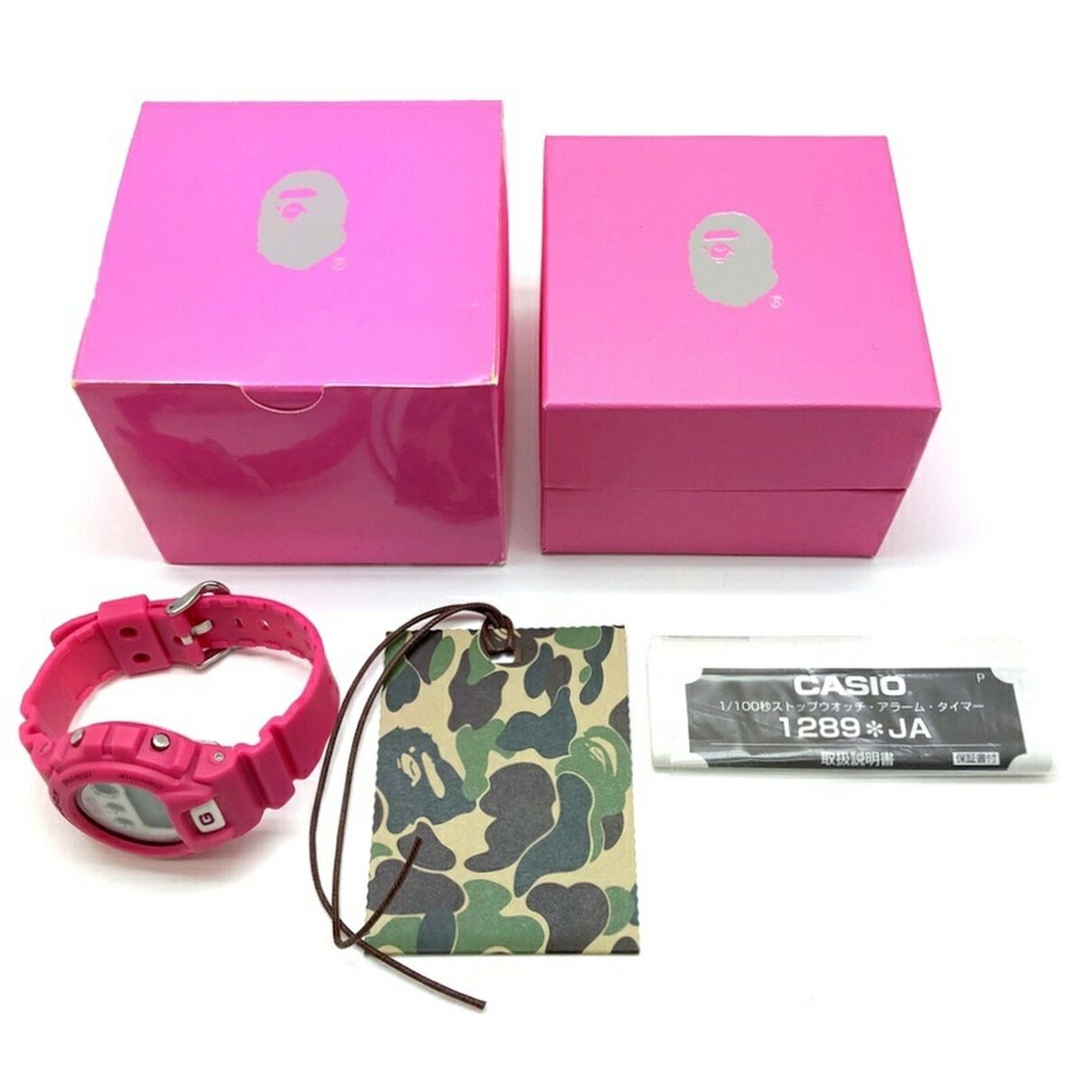CASIO G-SHOCK A BATHING APE 1000 Limited model DW6900 Pink CASIO G-SHOCK A BATHING APE 1000 Limited model DW6900 Pink