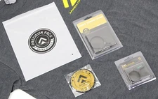 Arken Optics Precision Pack - Bubble Level, Throw Lever, XL T-Shirt, & Patch